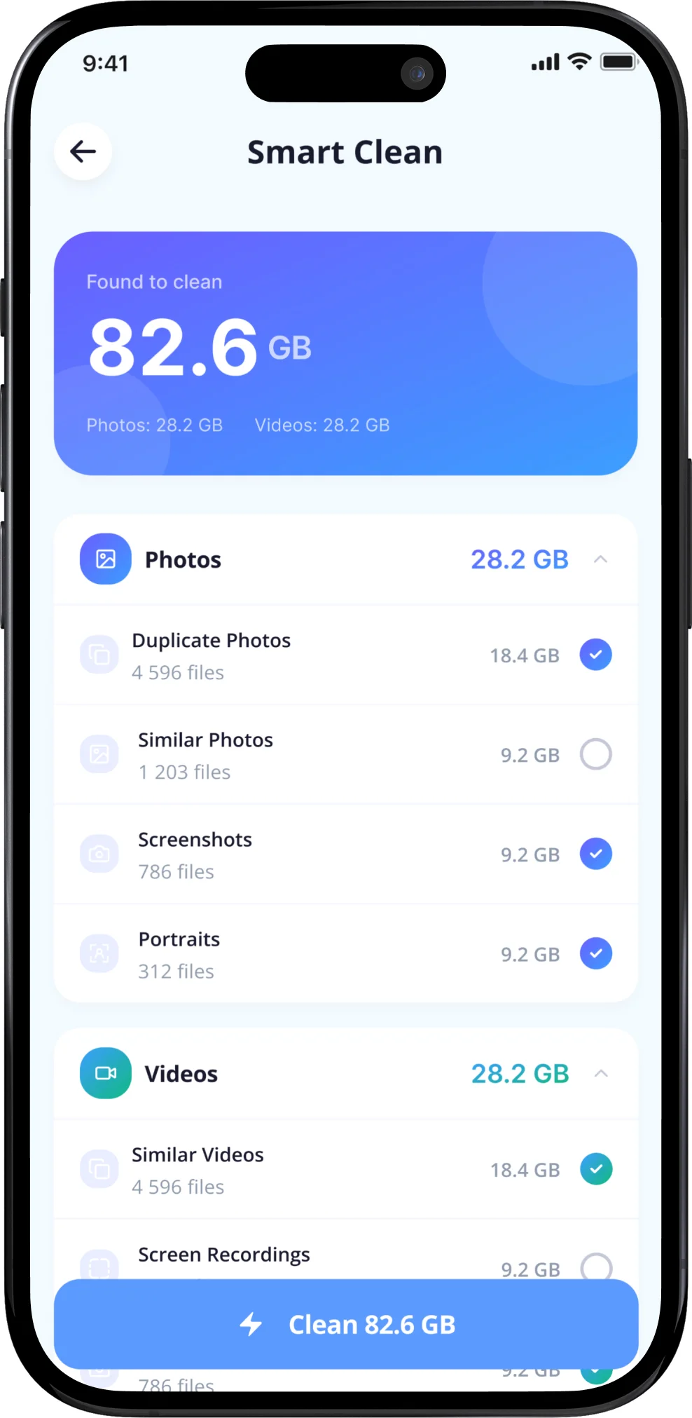Smart Clean screen